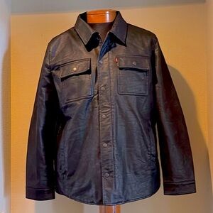 Levi’s Faux Leather/Sherpa Lined Trucker Jacket